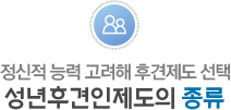 성년후견인제도의 종류