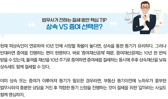 성문영 법무사사무소- 상속 VS 증여 선택은?
